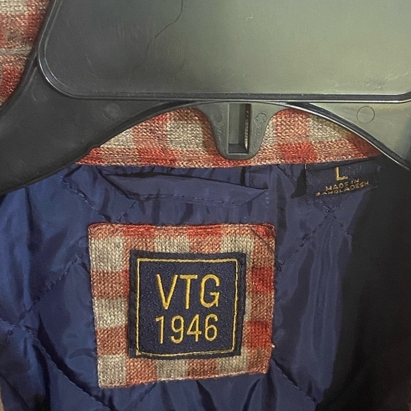 Vintage 1946 Red & Khaki‎ Plaid Rugged Shirt with Quilted Lining - Picture 6 of 6